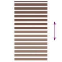 VidaXL Zebra rolgordijn 120x200 cm stofbreedte 115,9cm polyester bruin - thumbnail
