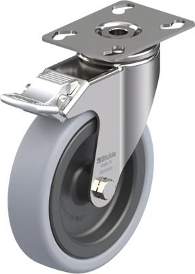 Blickle LKPXA-VPA 126G-FI Zwenkwiel met rem Wieldiameter: 125 mm Draagvermogen (max.): 120 kg 1 stuk(s)