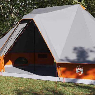 VidaXL Familie tipi tent tipi grijs en oranje 680 x 430 x 270 cm VidaXL Familie tipi tent tipi grijs en oranje 680 x 430 x 270 cm