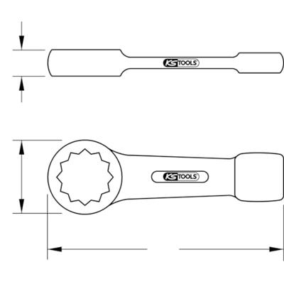 KS Tools 5170936 517.0936 Slagringsleutel Sleutelbreedte (metrisch) 36 mm