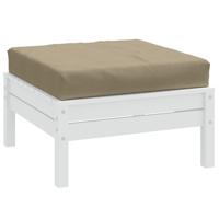VidaXL Palletkussen 60x60x10 cm stof gemêleerd taupe - thumbnail