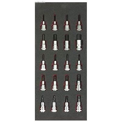 Bahco Foaminlay Fit&Go 1/3 met schroevendraaierdopsleutels 1/2" - 20-delig - FF1E2209 Bahco Foaminlay Fit&Go 1/3 met schroevendraaierdopsleutels 1/2" - 20-delig - FF1E2209