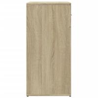 Dressoir 79x38x80 cm bewerkt hout sonoma eikenkleurig - thumbnail