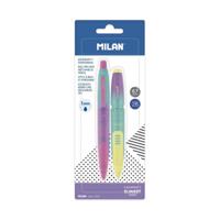 Set Balpennen Milan Pen Geel Blauw - thumbnail