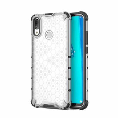 Honingraat schokbestendig PC + TPU Case voor Huawei Y9 (2019) (transparant)