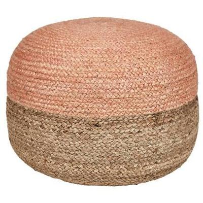 Beliani - DUKI - Poef - Natuurlijk|Perzik - 50 cm - Jute Beliani - DUKI - Poef - Natuurlijk|Perzik - 50 cm - Jute