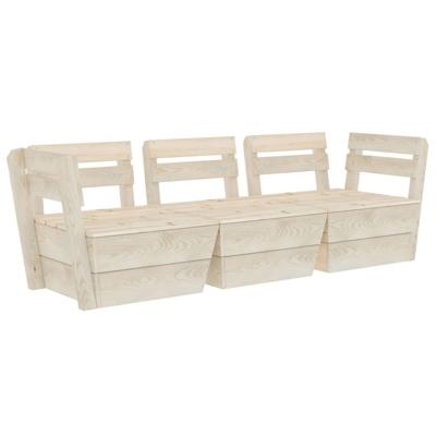 Tuinbank 3-zits pallet geïmpregneerd vurenhout