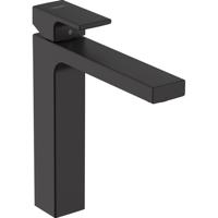 Wastafelmengkraan HansGrohe Vernis Shape Eengreeps 230 Zinc Met Trekwaste Mat Zwart - thumbnail