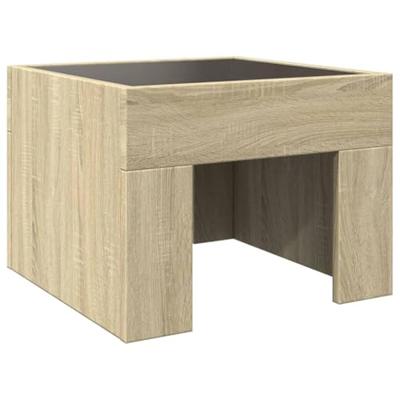 Nachtkastje met Infinity LED 40x40x30 cm sonoma eikenkleurig