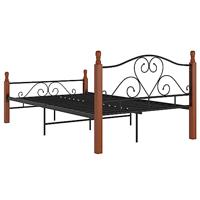 Bedframe metaal zwart 120x200 cm - thumbnail