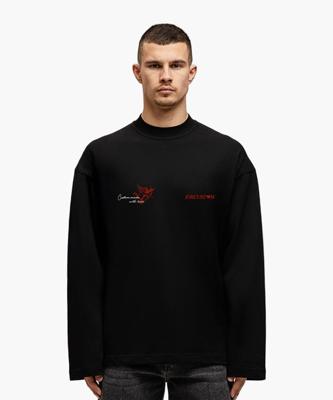 Jorcustom HeartAlwaysWins Longsleeve T-Shirt Heren Zwart - Maat S - Kleur: Zwart | Soccerfanshop
