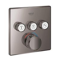 Grohe Grohtherm SmartControl Inbouwthermostaat - 4 knoppen - vierkant - hard graphite 29126a00 - thumbnail