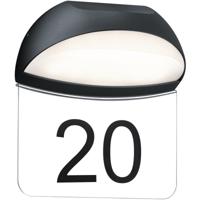 Huisnummerverlichting 5W Warm Wit 3000K IP54 Ovaal Antraciet Aluminium - thumbnail