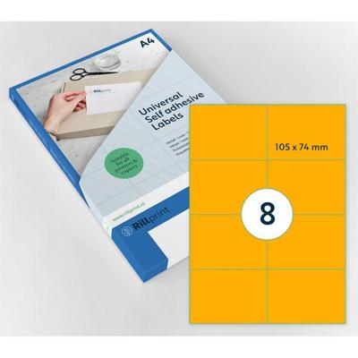 Etiket rillprint 105x74mm fluoror 800 etiketten Etiket rillprint 105x74mm fluoror 800 etiketten