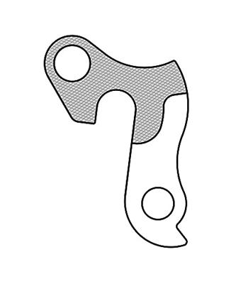 Union derailleurhanger GH 255 Bulls 60 mm zilver - thumbnail