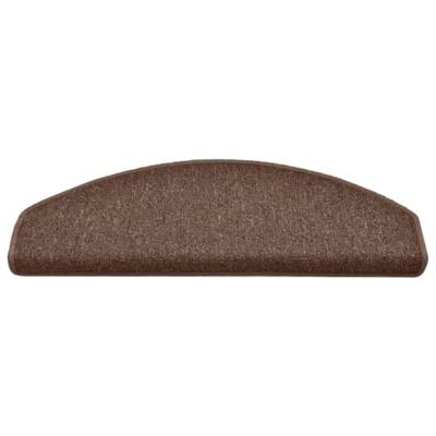 VidaXL Trapmatten 15 st 65x24x4 cm bruin halfrond groot