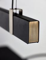 Hanglamp led verlichting boven bureau zwart goud &apos;Lilt&apos; l115cm - thumbnail
