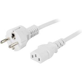 Deltaco DEL-110MV electriciteitssnoer Wit 3 m CEE7/7 IEC C13 Deltaco DEL-110MV electriciteitssnoer Wit 3 m CEE7/7 IEC C13
