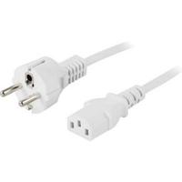 Deltaco DEL-110MV electriciteitssnoer Wit 3 m CEE7/7 IEC C13 - thumbnail