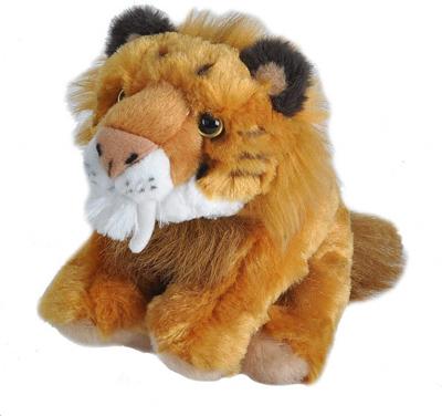 Wild Republic knuffel Cuddlekins smilodon 20 cm pluche bruin