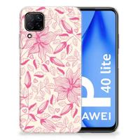 Huawei P40 Lite | TPU Case | Pink Flowers - thumbnail