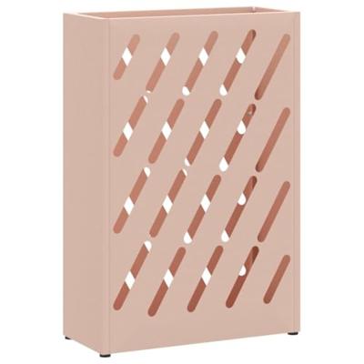 VidaXL Paraplu standaard roze 28 x 12 x 41 cm staal