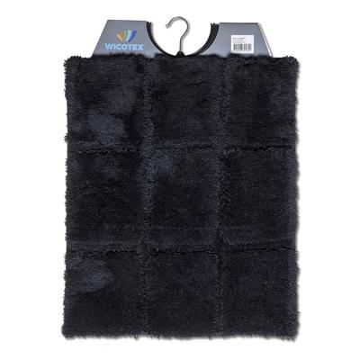 Bidetmat ruit zwart 50x60 cm