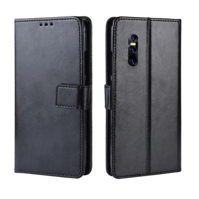 Retro Crazy Horse textuur horizontale Flip leren Case voor VIVO V15 Pro met houder & kaartsleuven & Foto Frame(Black)