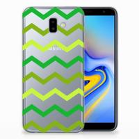 Samsung Galaxy J6 Plus (2018) | TPU bumper | Zigzag Groen - thumbnail