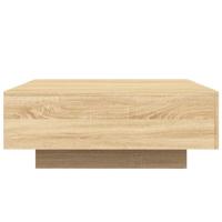 Salontafel 80x80x31 cm spaanplaat sonoma eikenkleurig - thumbnail