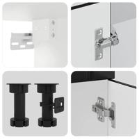 11-delige Keukenkastenset Kalmar bewerkt hout zwart - thumbnail