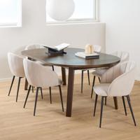 Bendt Uitschuifbare Ronde Eettafel 'Mads' Eiken, 120/170/220 x 120cm - thumbnail