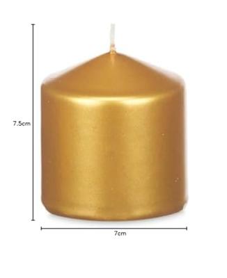 Kaars Acorde Gouden 7 x 7,5 x 7 cm (24 Stuks)