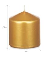 Kaars Acorde Gouden 7 x 7,5 x 7 cm (24 Stuks) - thumbnail