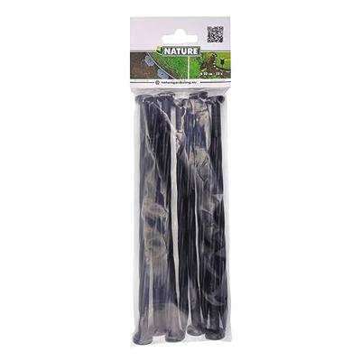 Piketpaaltjes 20 cm set van 10 stuks voor borderrand - zwart
