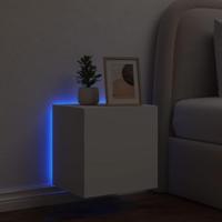 Tv-wandmeubel met LED-verlichting 40,5x35x40 cm wit - thumbnail