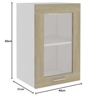 Hangkast 40x31x60 cm bewerkt hout sonoma eikenkleurig - thumbnail