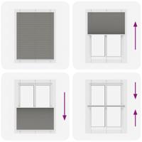 VidaXL Plissé rolgordijn 105x100 cm stofbreedte 104,4 cm antraciet - thumbnail