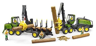 Bruder John Deere Harvest 1270 G met boomstam - thumbnail