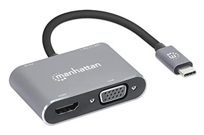 Manhattan USB-C to HDMI & VGA 4-in-1 Docking-Konverter USB-C dockingstation Geschikt voor merk (dockingstation): Universeel USB-C Power Delivery Manhattan USB-C to HDMI & VGA 4-in-1 Docking-Konverter USB-C dockingstation Geschikt voor merk (dockingstation): Universeel USB-C Power Delivery