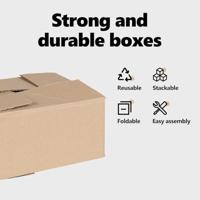 VidaXL Vouwdoos met opslag 50 pcs naturel 20 x 15 x 10 cm karton - thumbnail