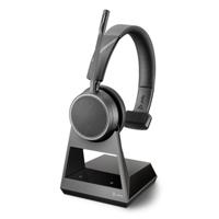 Plantronics Voyager 5200 Office Bluetooth-mono-headset met windsmart-technologie, adaptieve microfoons, IPX4, spraakbesturing, NFC, laadstation met USB-A, zwart, één maat - thumbnail