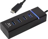 USB-HUB 4 Poorten Ewent EW1137 USB 3.1 Zwart - thumbnail