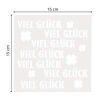 Mundart Stempel • stencil duitse tekst "viel glück" - thumbnail
