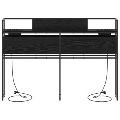 Opberghoofdbord met hoofdeinde met opslag Zwart eiken 120 cm Bewerkt hout Opberghoofdbord met hoofdeinde met opslag Zwart eiken 120 cm Bewerkt hout