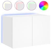 Tv-wandmeubel met LED-verlichting 60x35x41 cm wit - thumbnail