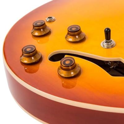 Vintage VSA500 ReIssued Honeyburst semi-akoestische gitaar