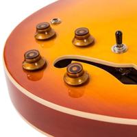 Vintage VSA500 ReIssued Honeyburst semi-akoestische gitaar - thumbnail