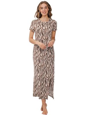 Lange elegante strandjurk zebrastrepen