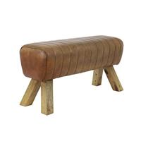 Light & Living Bank 'Ramy' Leder, kleur Bruin - thumbnail